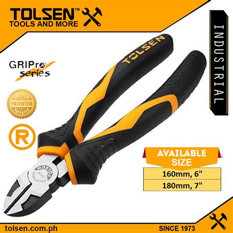 TOLSEN Industrial Grade Diagonal Cutting Pliers 6 7 GRIPro Series