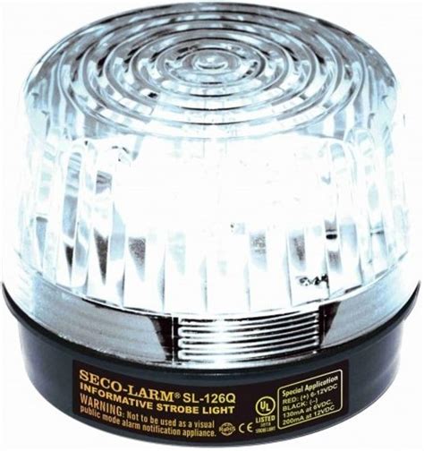 SECO LARM SL 126Q C Clear Security Strobe Light Commercial Strobe