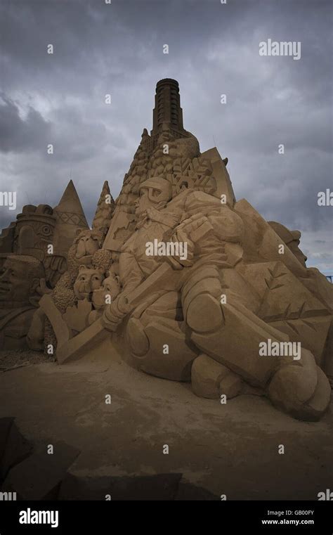 Sand sculptures in Weston-Super-Mare Stock Photo - Alamy