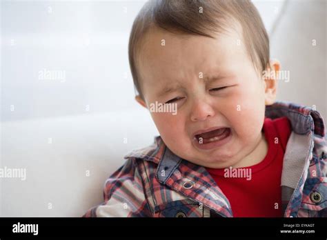 Baby Boy Crying Stock Photo Alamy