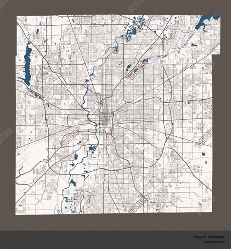 Indianapolis Map. Vector & Photo (Free Trial) | Bigstock