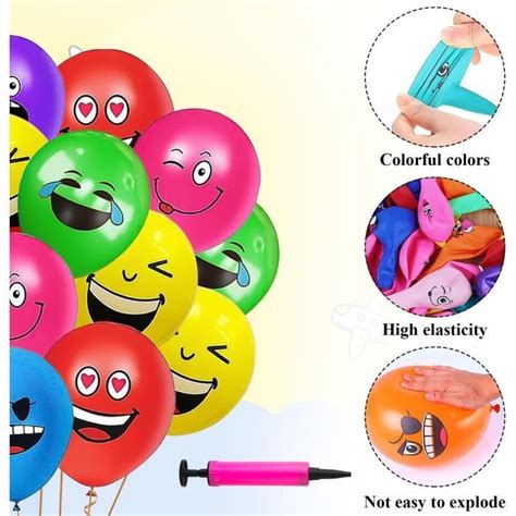 Lot De Ballons Emoji Ballon H Lium De Pouces S Rie D