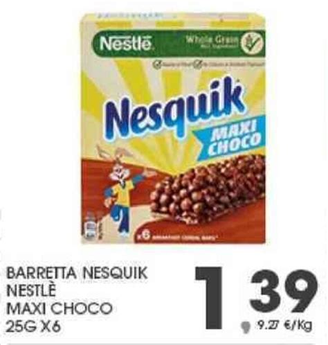 Nestlé Nesquik Barretta Maxi choco 25g x 6 offerta di Interspar