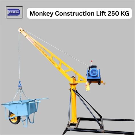 Mild Steel Monkey Hoist Construction Lift Kg At Rs In Latur