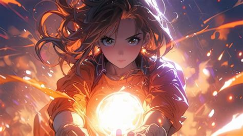 Premium Ai Image Dynamic Anime Girl With Super Powers Rendered In