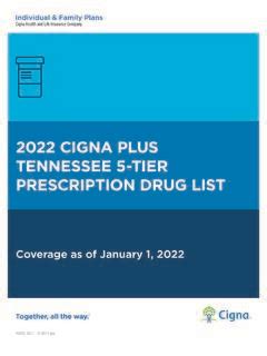 Cigna Plus Tennessee Tier Prescription Drug List Cigna