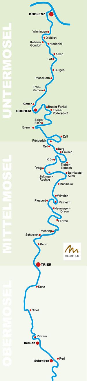 Mosel Fluss Karte