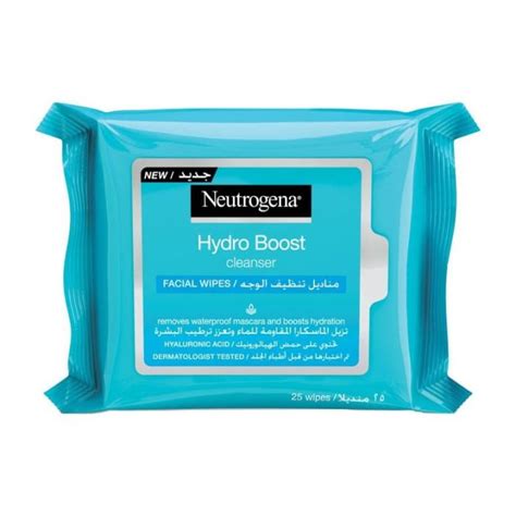 Neutrogena Hydro Boost Cleansing Facial Wipes 25 Wipes Tdawi Usa