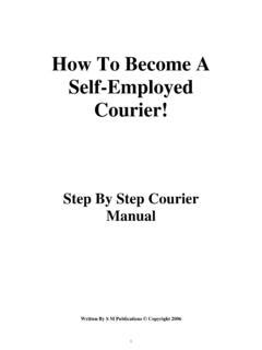 How to become a courier manual - … / how-to-become-a-courier-manual.pdf / PDF4PRO