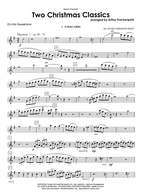 Two Christmas Classics Eb Alto Saxophone Sheet Music Direct