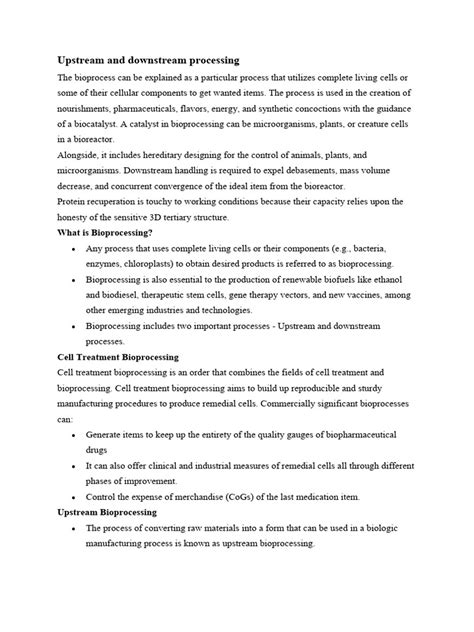 Upstream And Downstream Processing Pdf Protein Purification Nature