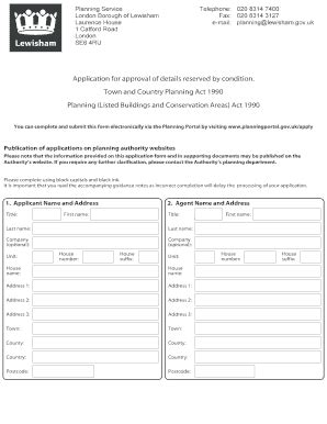 Fillable Online Planning Application Forms And Advice Notes Lewisham