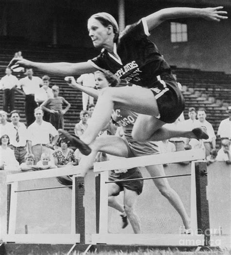 Babe Didrikson At 80 Meter Hurdle Photograph By Bettmann Pixels