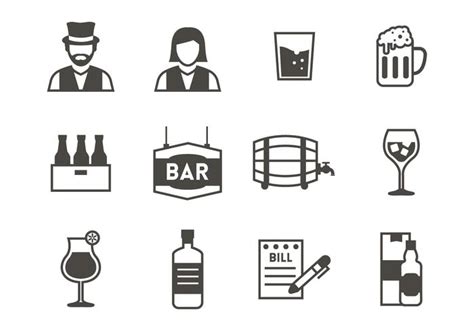 Bar Icons Vector 127844 Vector Art at Vecteezy