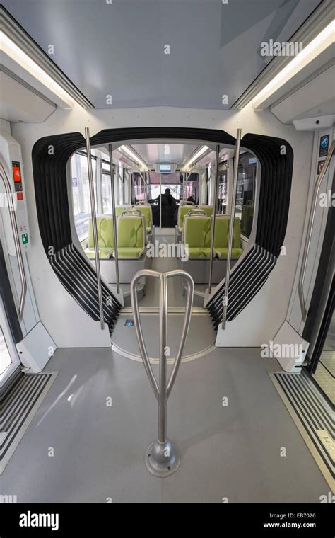 Modern tram interior hi-res stock photography and images - Alamy