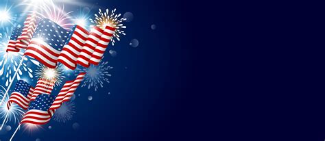 American flag with fireworks and copy space 1220317 Vector Art at Vecteezy