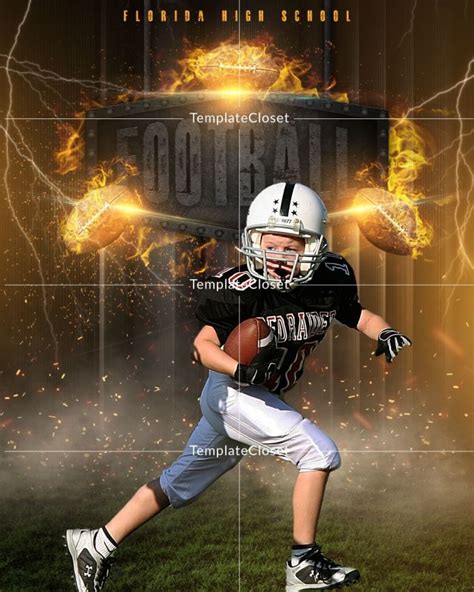 Football Sports Fully Customized Layered Photoshop Template