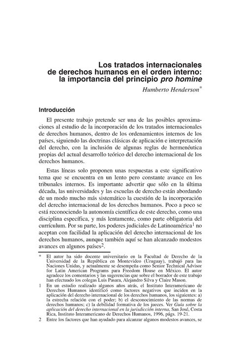 Los Tratados Internacionales En Materia De Derecho S Humanos En El Ordenamiento Interno 2 El