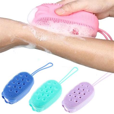 Silicone Loofah Bubble Bath Scrubbing Brush Quick Foamingsoft Body