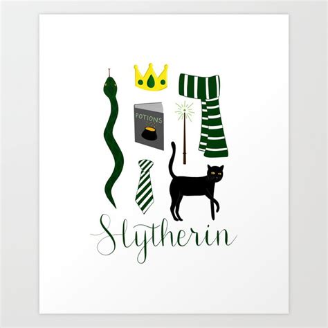 The House of Slytherin Art Print by Kangaroozoo | Society6