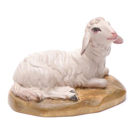 Lying Sheep Figurine Val Gardena Model 12cm Online Sales On