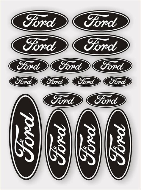 A4 Sheet of Ford Logo Decals Car Stickers Printed on Quality - Etsy