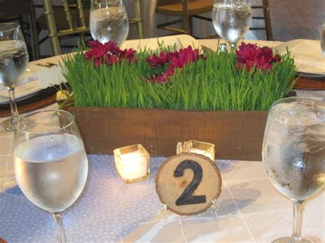 Wheat Grass Centerpieces Boxes Made With Old Pallets Grass Centerpiece Wheat Grass