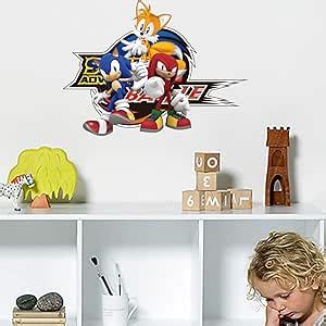 Amazon Vinyl Cartoon Sonic Wall Decal Removable Wall Art Sticker