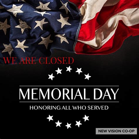 All Offices and Locations Closed for Memorial Day | New Vision Co-op