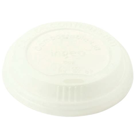 World Centric PLA White Flat Lid For Hot Cup 8 Oz CUL CS 8 1 000 Case US Supply House