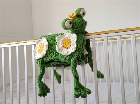 3in1 Jungle Frog Folding Baby Blanket Crochet Pattern Pram Etsy