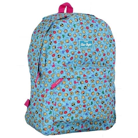 Mochila Feminina Tam G Costas Emoji Escolar Trabalho Passeio Faculdade Colorido Netshoes