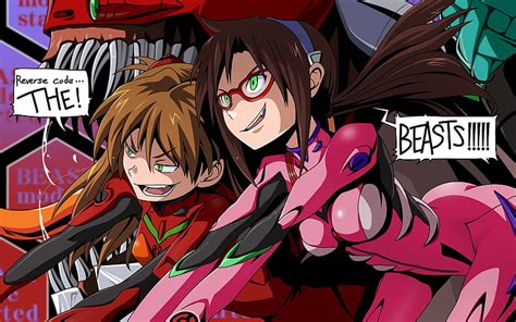 Neon Genesis Evangelion Makinami Mari Ilustre Asuka Langley Soryu