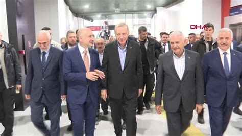 CUMHURBAŞKANI ERDOĞAN PENDİK SABİHA GÖKÇEN METRO HATTI NIN AÇILIŞINA