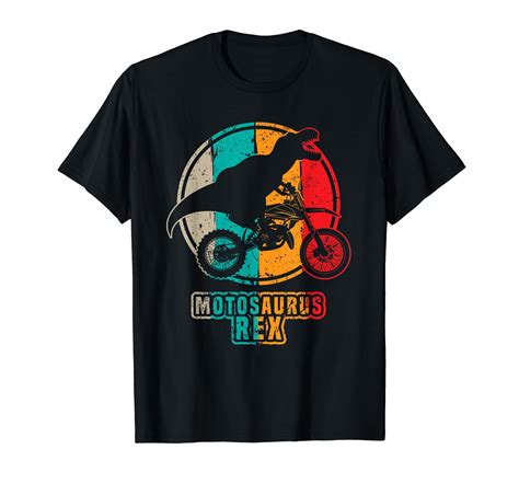 Retro Dirt Bike MotoSaurus Motocross Dinosaur Dirtbike Dino T Shirt