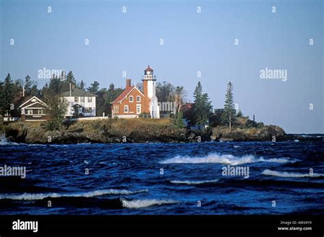 Eagle Harbor Lighthouse On The Upper Peninsula Mi Stock Photo Alamy