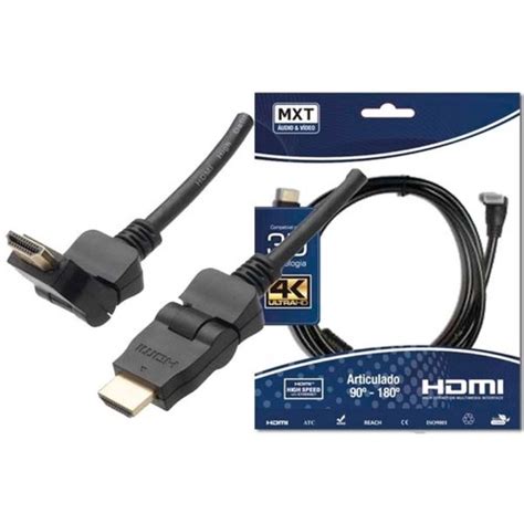 Cabo Hdmi 2 0 Ultra Hd 4k 2m 30 Awg 4k 5 8 Mm Articulado Mxt Shopee