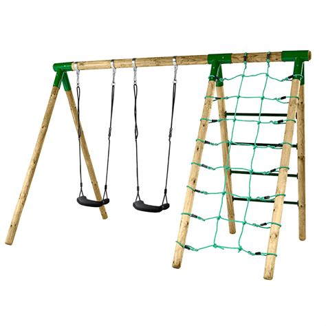 Wood Climbing Frame Wood Swing Set For Outdoor Playground - Buy Wood Climbing Frame,Wood Swing ...