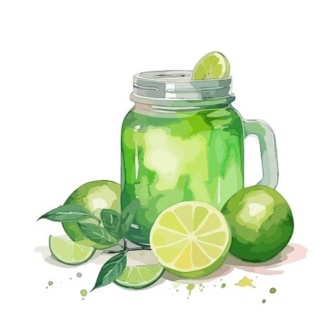 Premium Vector Lemon Juice Watercolor Style Illustration Fruit Concept