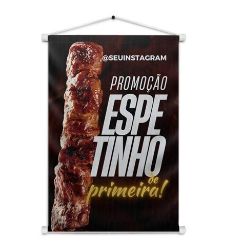 Banner Impresso Em Lona Espetinho De Primeira Promo O Imperd Vel