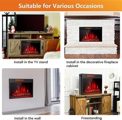 Buy Arlime Inch Electric Fireplace Inserts In Wall Recessed And