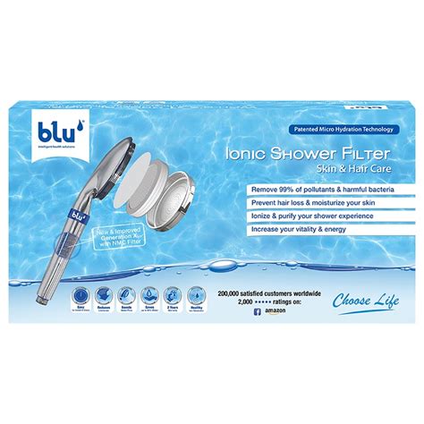 Blu Ionic Shower Filter Immune System Booster Handheld Buy At