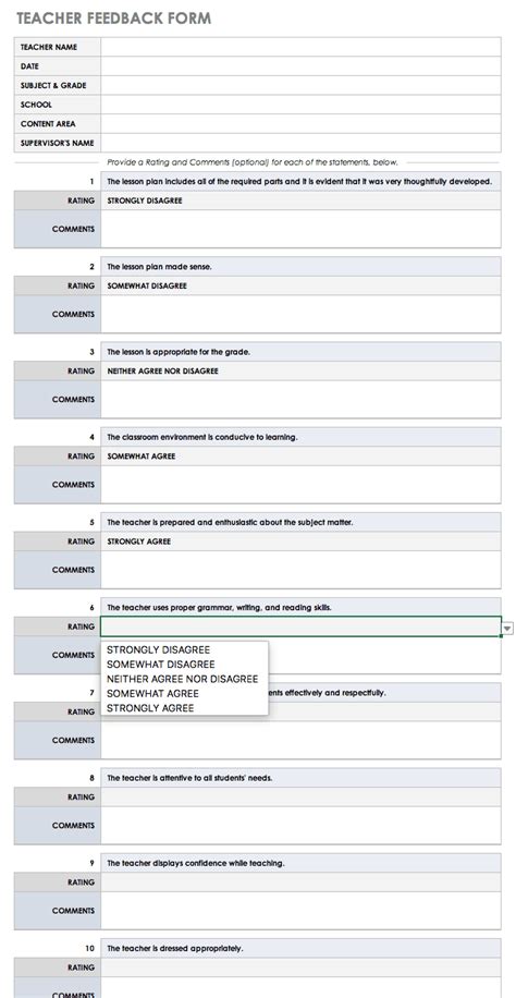 Free Feedback Form Templates Smartsheet 2023