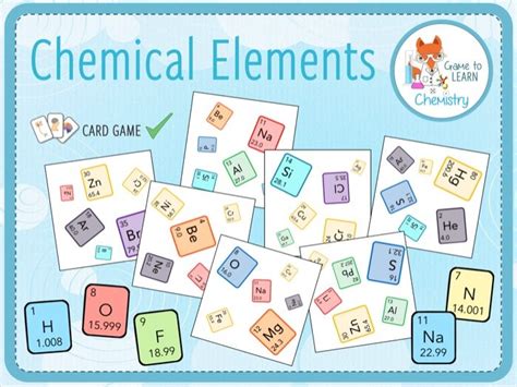 Chemical elements - "Who can see it first?" Card Game (KS3/4/5 ...