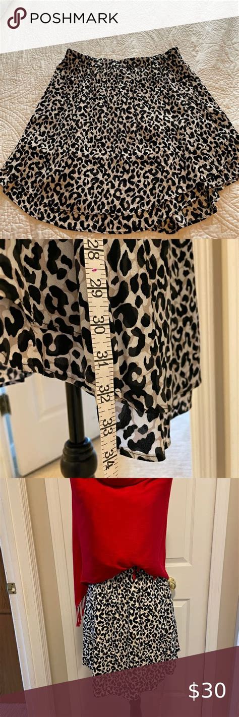 Banana Republic Cheetah Flounce Skirt In 2022 Flounce Skirt Flounce Fashion