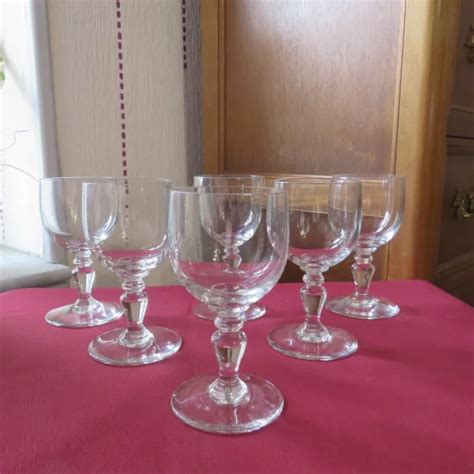 6 VERRES A vin en cristal de Baccarat modèle Géranium H 11 5 cm signé L