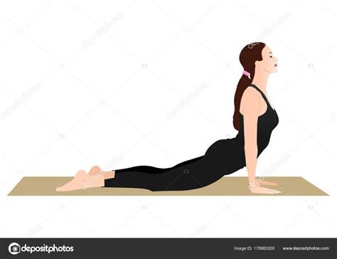 Cobra Pose Yoga Bhujangasana Stock Vector Image By Sandalphonarts