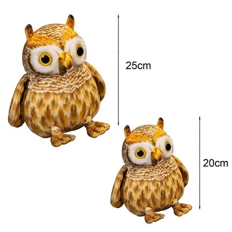 Night Owl Plush Toy Simulated Big Eyes Bird Plushie Stuffed Animal Doll