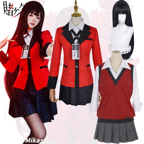 Anime Kakegurui Jabami Yumeko Cosplay Costume For Women Girl Midari