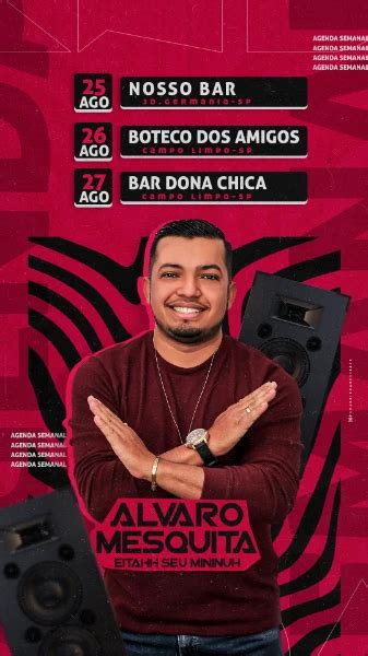 Agenda De Shows Artistas Social Media Singer On Behance